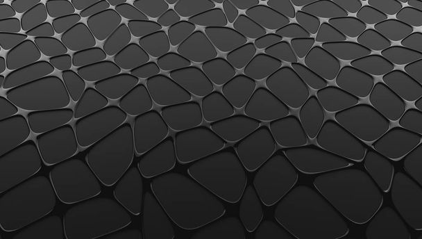 Жидкая сетка органический черный графит фон, 3D рендеринг
 - Фото, изображение