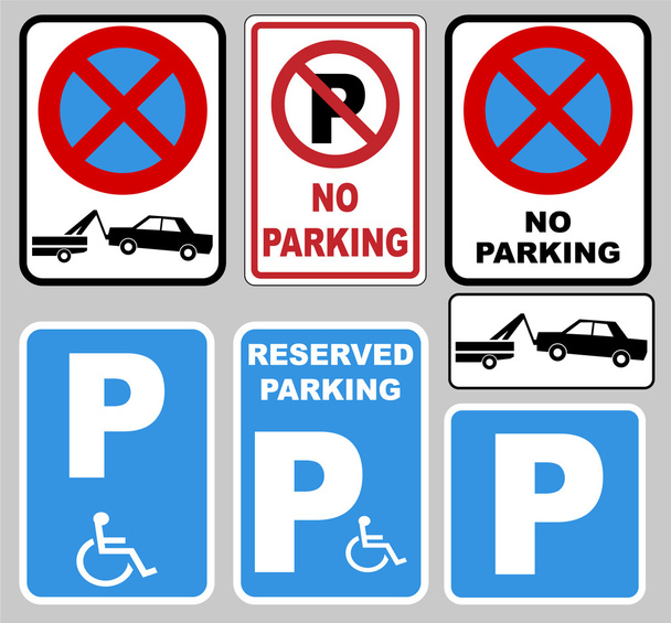 "Parken "und" Parken verboten - Vektor, Bild