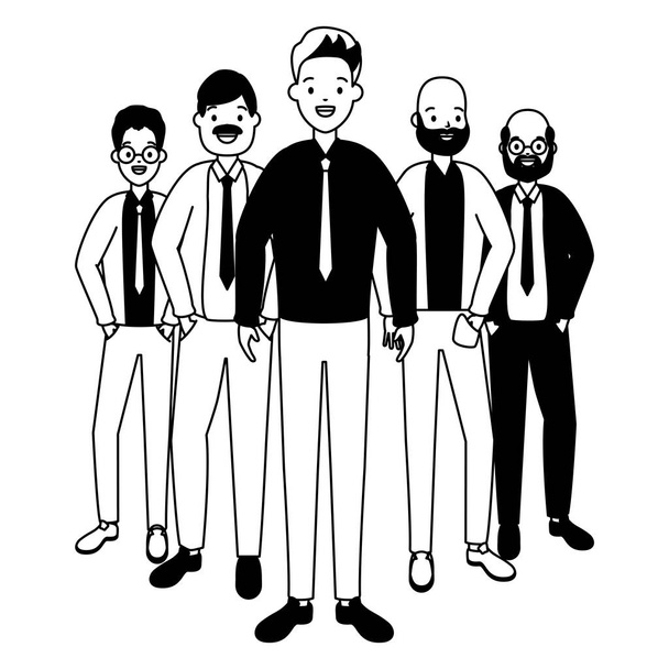 группа людей мужское разнообразие
 - Вектор,изображение