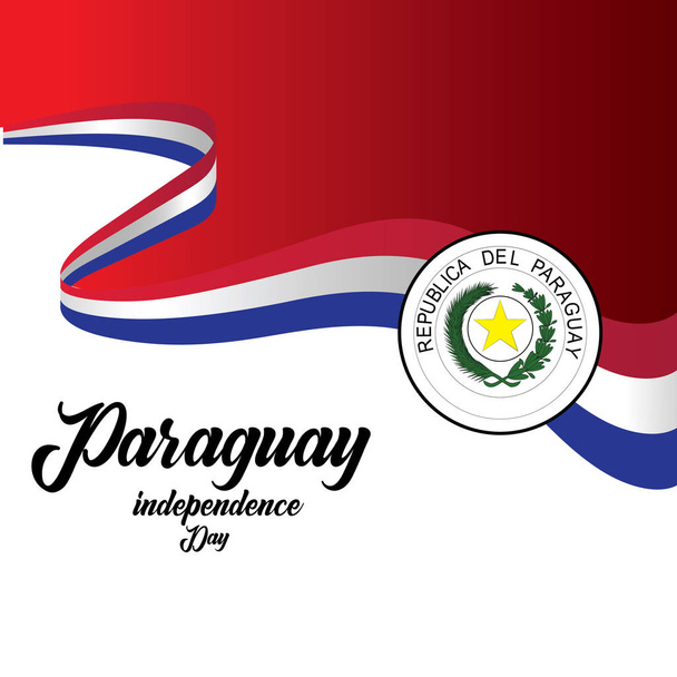 Vector illustration of a background for Paraguay Happy Independence day. - Vector - Vector, Image