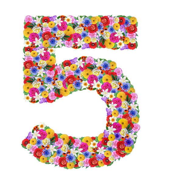 5 počet různých květin - Fotografie, Obrázek