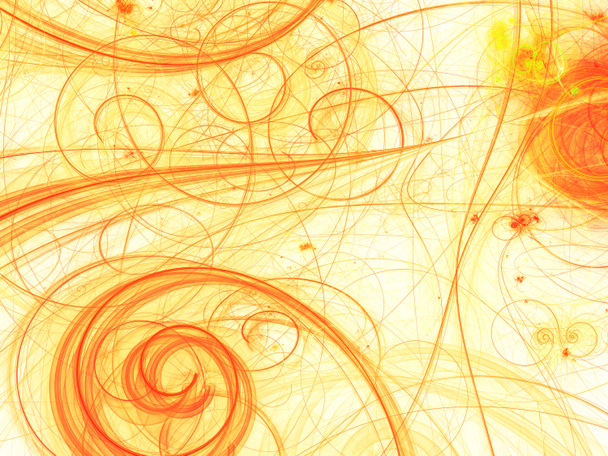 オレンジ色の抽象的なフラクタル背景 3 d レンダリング図 - 写真・画像