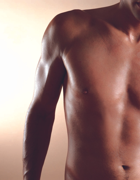 beautiful male body on background, close up - Foto, immagini