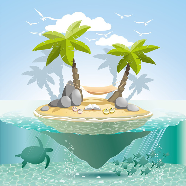 Isla Paradise - Vector, imagen
