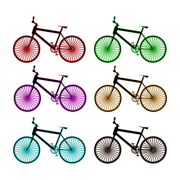 weiße Farbe Fahrrad-Symbol - Vektor-Illustration - Vektor, Bild