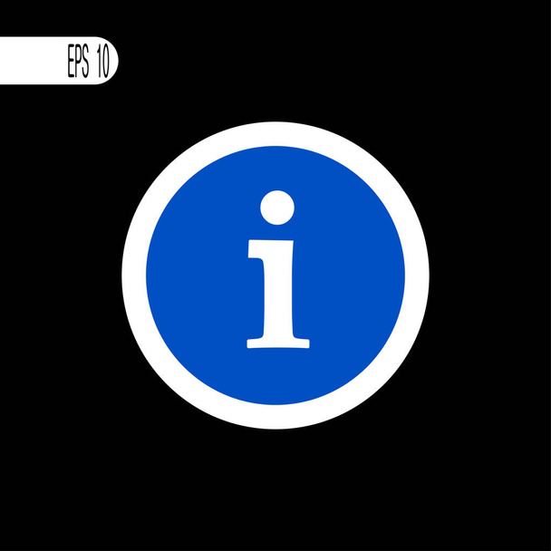 Signe rond ligne fine blanche. Information, panneau d'information, icône
 - Vecteur, image