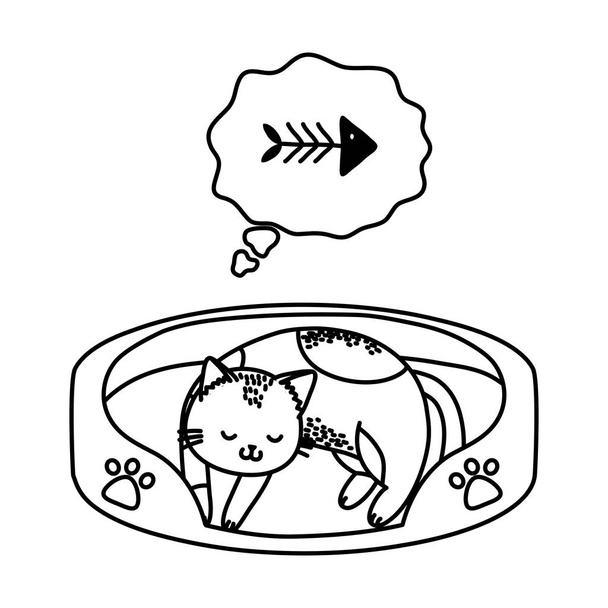 милый забавный мультфильм о домашних животных
 - Вектор,изображение