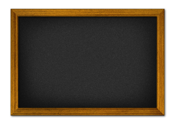 illustrate of blank black board with wooden frame. - Photo, Image