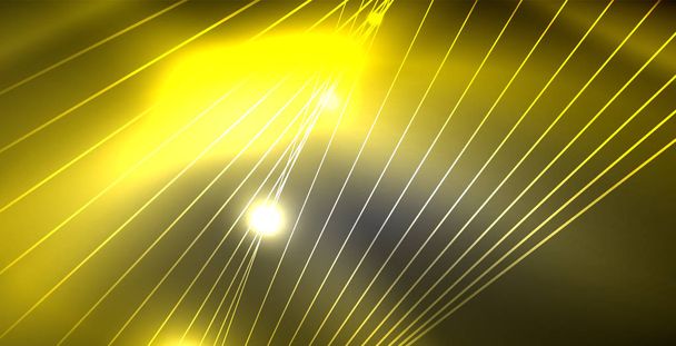Fényes csillogó neonhullámok - Vektor, kép