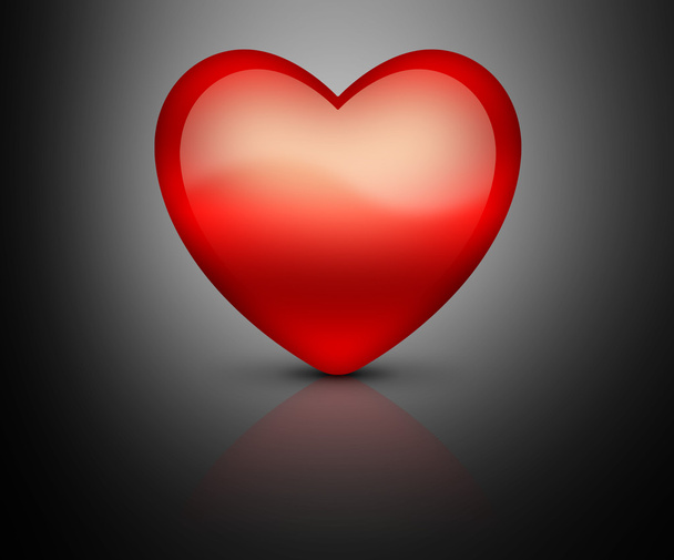 Single heart illustration - Valokuva, kuva