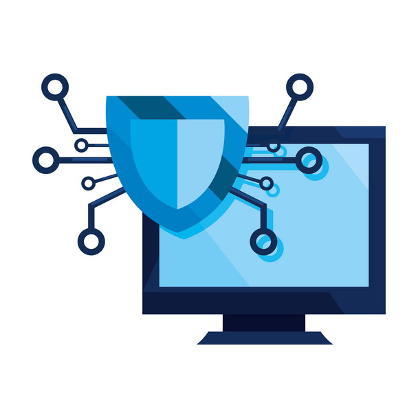 CyberSecurity adatvédelmi adatvédelem - Vektor, kép