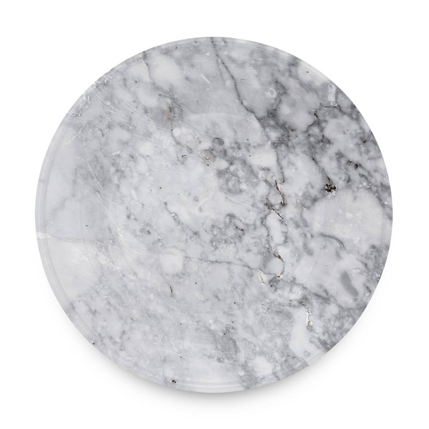 Marble plate isolated on white background. - Foto, Imagem