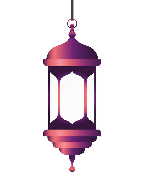 ikona visuté lucerny ramadánu Kareem - Vektor, obrázek