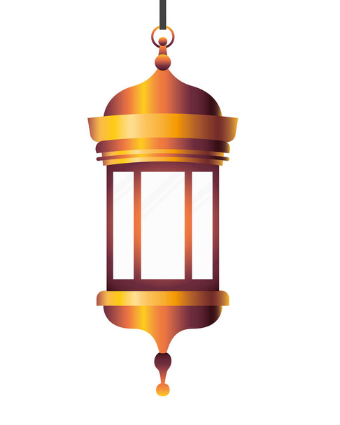 ikona visuté lucerny ramadánu Kareem - Vektor, obrázek