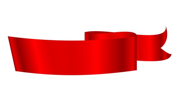 Vector illustration of red ribbon - ベクター画像