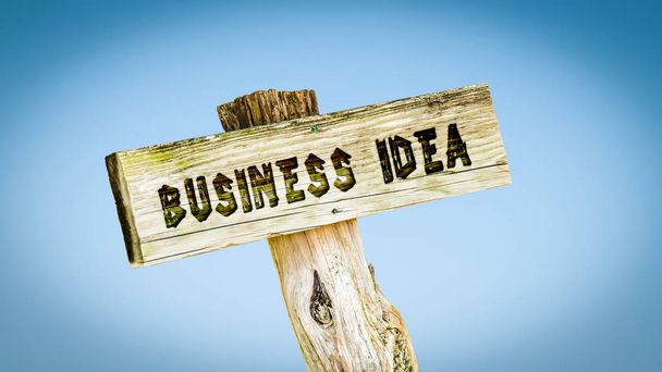 Segno di via Business idea - Foto, immagini