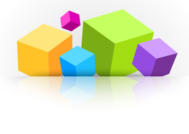 Background with cubes - for advertising - Vetor, Imagem