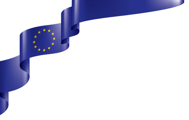 Flaga Unii Europejskiej, ilustracja wektora na białym tle - Wektor, obraz
