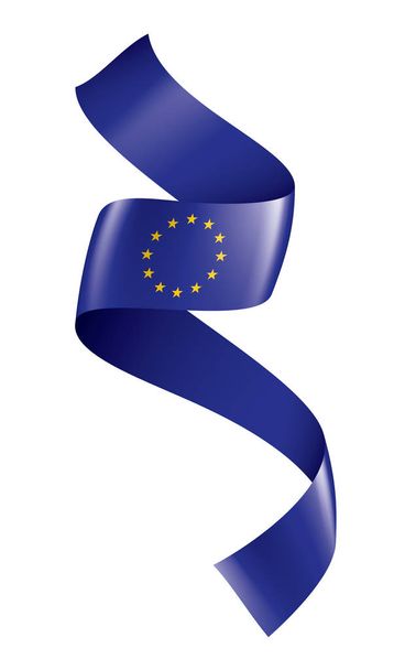 Прапор Європейського Союзу, зображення на білому тлі - Вектор, зображення