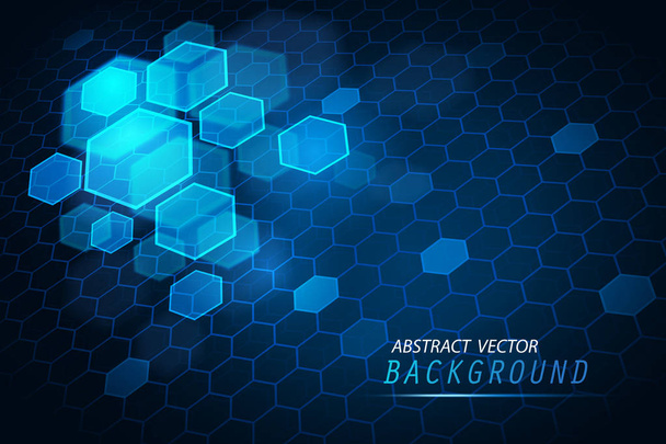Abstract of tech innovation hexagon design, vector art background. - Vector, Image