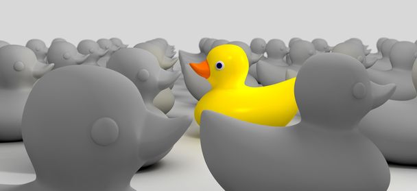Rubber Duck Against The Flow - Photo, Image