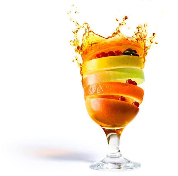 umění jarní ovocný koktejl a ovocné šťávy vitamín - Fotografie, Obrázek