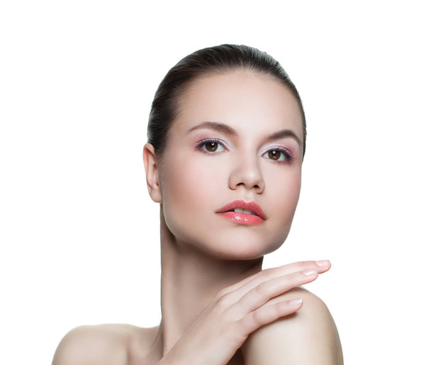 Portrait of attractive young woman with clear skin isolated  - Foto, immagini