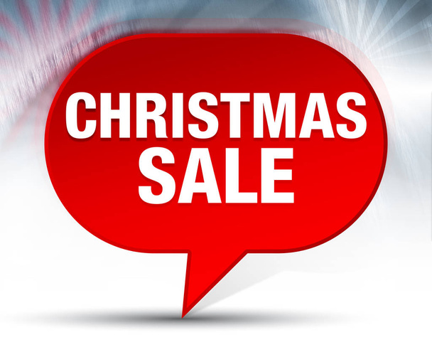 Christmas Sale Red Bubble Background - Photo, Image