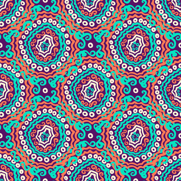 Abstract Ikat and boho style handcraft fabric pattern for girls, boys, clothes. Traditional Ethnic design for clothing and textile background, carpet or wallpaper. Fashion style. Colorful bright - Вектор, зображення