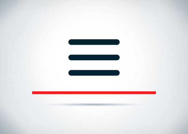 Hamburger menüsorban ikon absztrakt lapos hátteret design Illustra - Fotó, kép