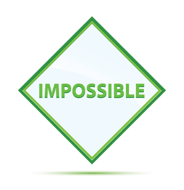 Невозможная современная абстрактная зелёная алмазная кнопка
 - Фото, изображение