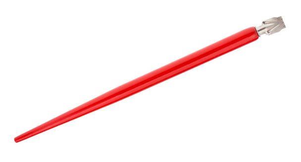 занурення ручки з широким нібом і червоною ручкою тримач ізольовані
 - Фото, зображення