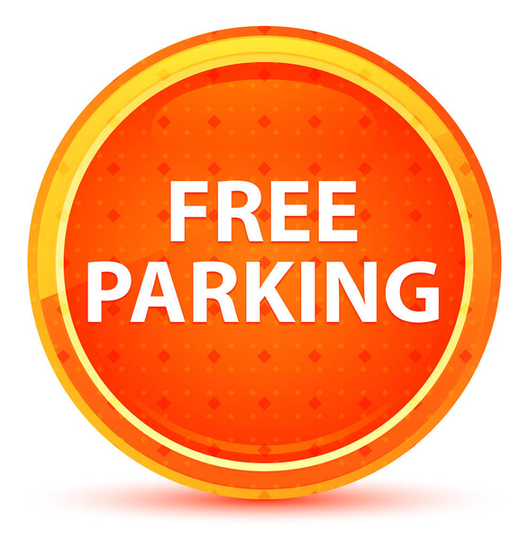 Free Parking Natural Orange Round Button - Photo, Image