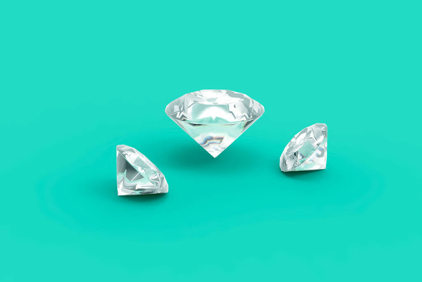 Diamond on white background - Photo, Image