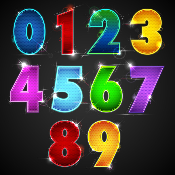 Glowing Number - Vector, Image