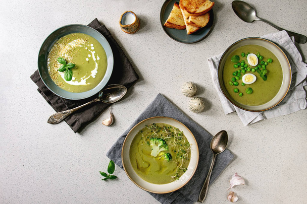 Green vegetable soup - Foto, Imagem