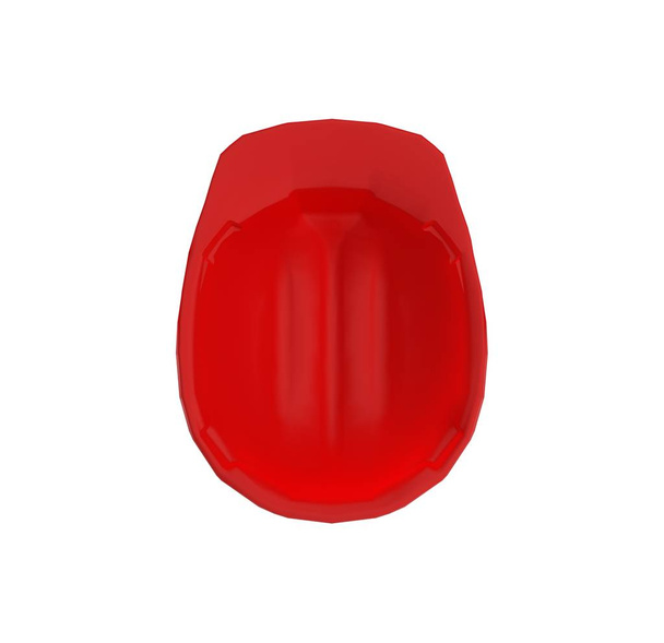 Красный шлем на изолированном белом фоне, 3D рендеринг
 - Фото, изображение