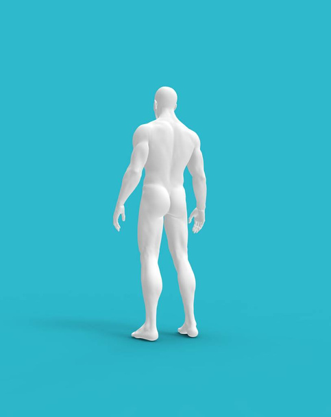 Corpo nero umano su isolato, 3D Rendering
 - Foto, immagini