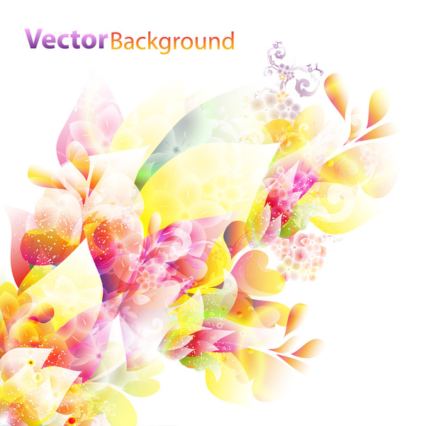 Floral abstract background - Vektori, kuva