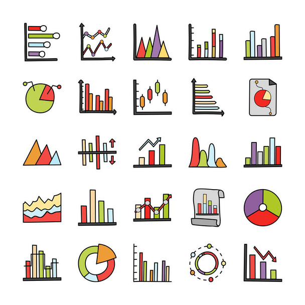 Business Analytics Doodle Icone
 - Vettoriali, immagini