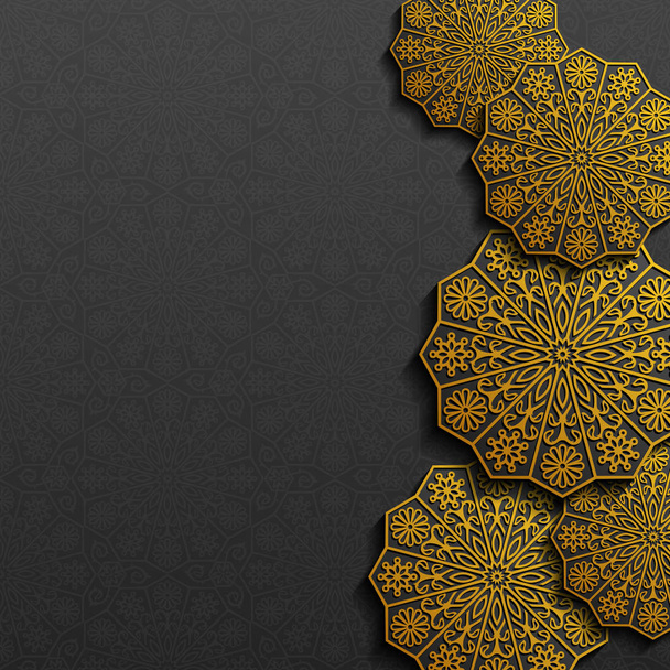 Background with traditional floral ornament - Vector, Image