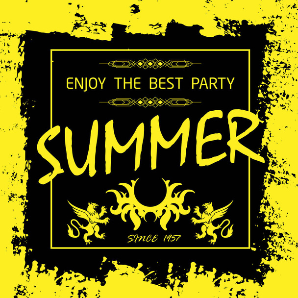 Grunge summer poster - Вектор, зображення