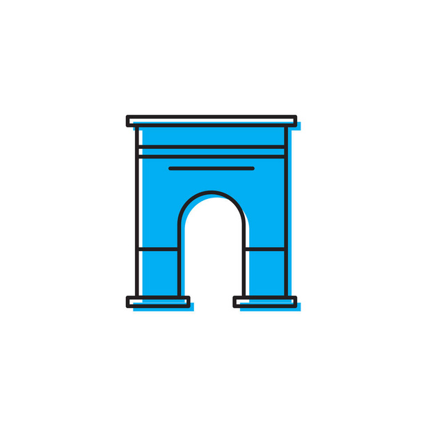 Концепция векторной иконки триумфальной арки, изолированная на белом фоне
 - Вектор,изображение