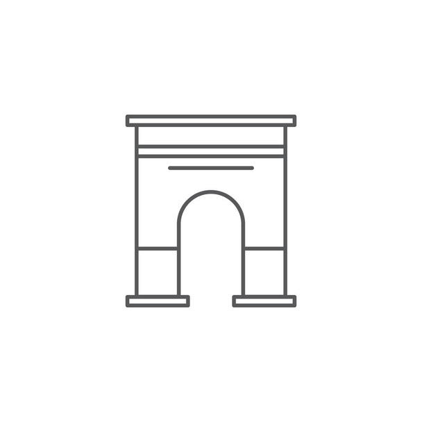 Symbol vítězové architektury v obloukové architektuře, izolovaný na bílém pozadí - Vektor, obrázek