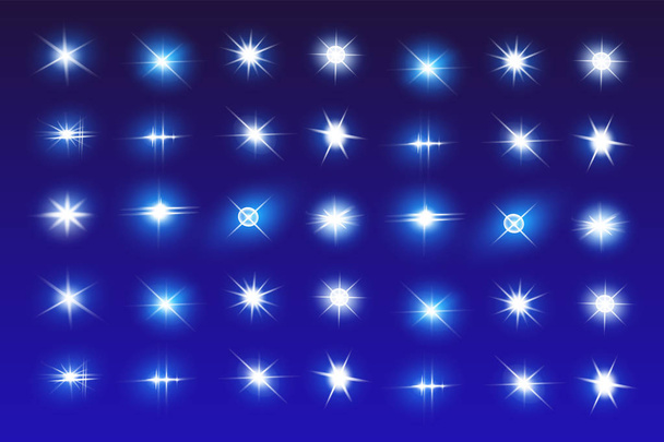 ベクトル ネオンの光エフェクトのセット - ベクター画像