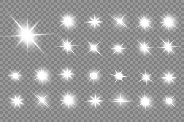 Luce bianca incandescente esplode su un trasparente
 - Vettoriali, immagini