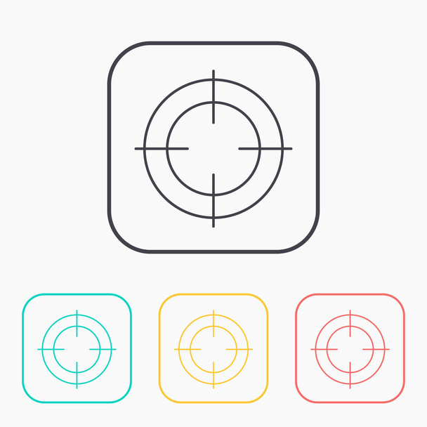 vector outline icon of crosshair  - Διάνυσμα, εικόνα