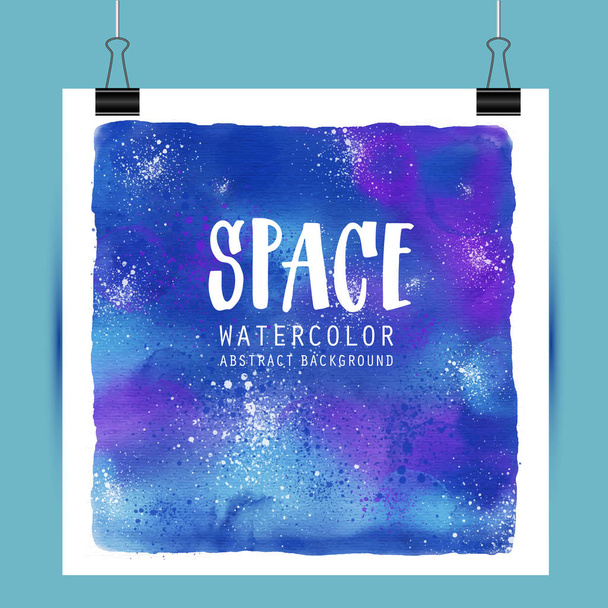 手描きの銀河の背景を持つカードテンプレート。スタイリッシュでシンプルなデザインとトレンディな色。宇宙と星 - ベクター画像
