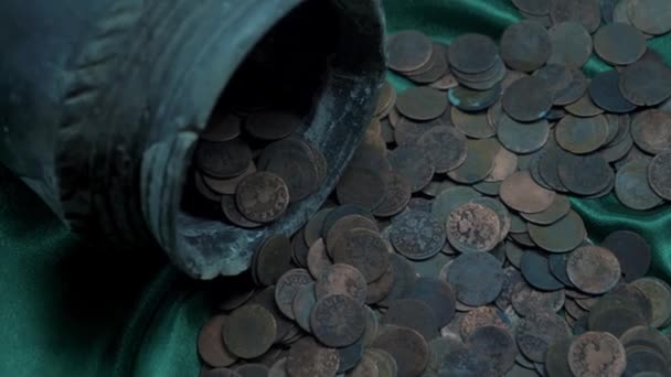 alte rostige Münzen - Filmmaterial, Video