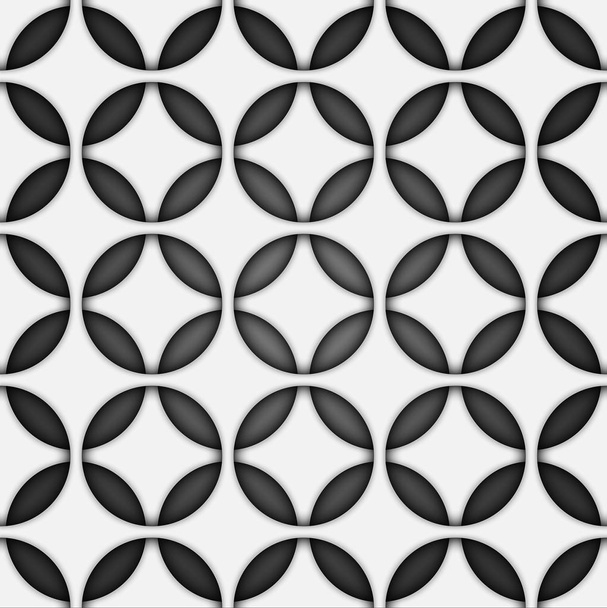 Volumen realistische Textur, grauer 3D-Kreis geometrisches Muster, Design-Vektor nahtlosen abstrakten Hintergrund - Vektor, Bild